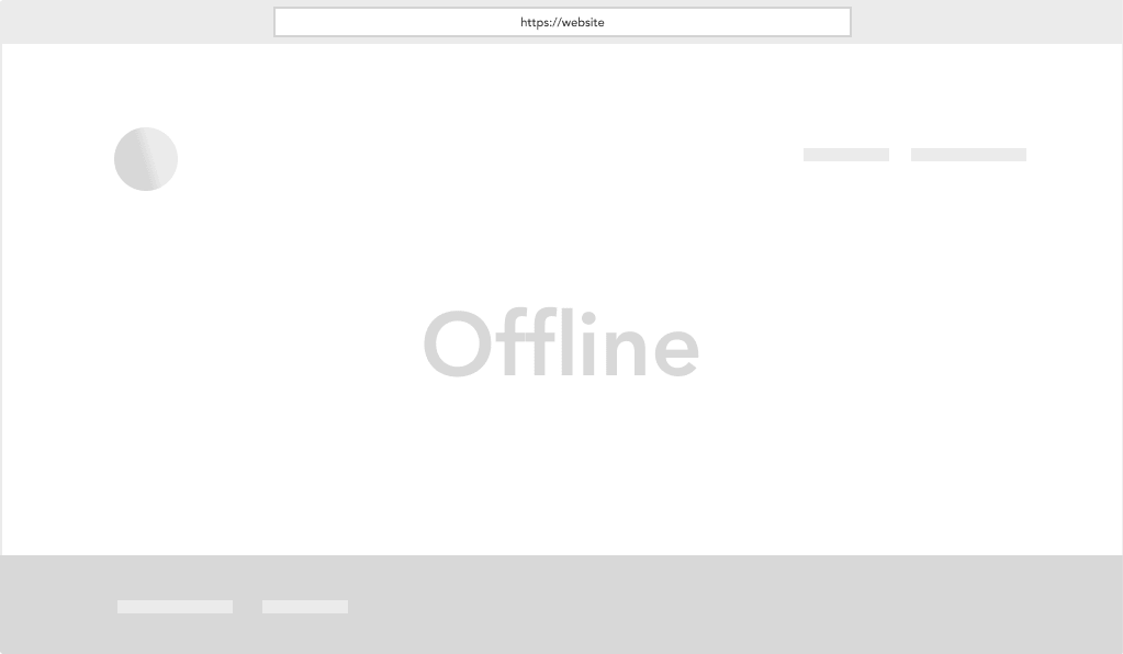 Offline page with shell